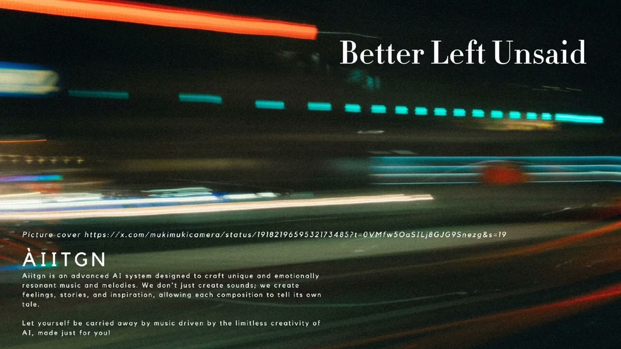 Better Left Unsaid.  #citypop #aimusic #aisongs #citypopbeats #citypopvibes #citypopmusic #rnb