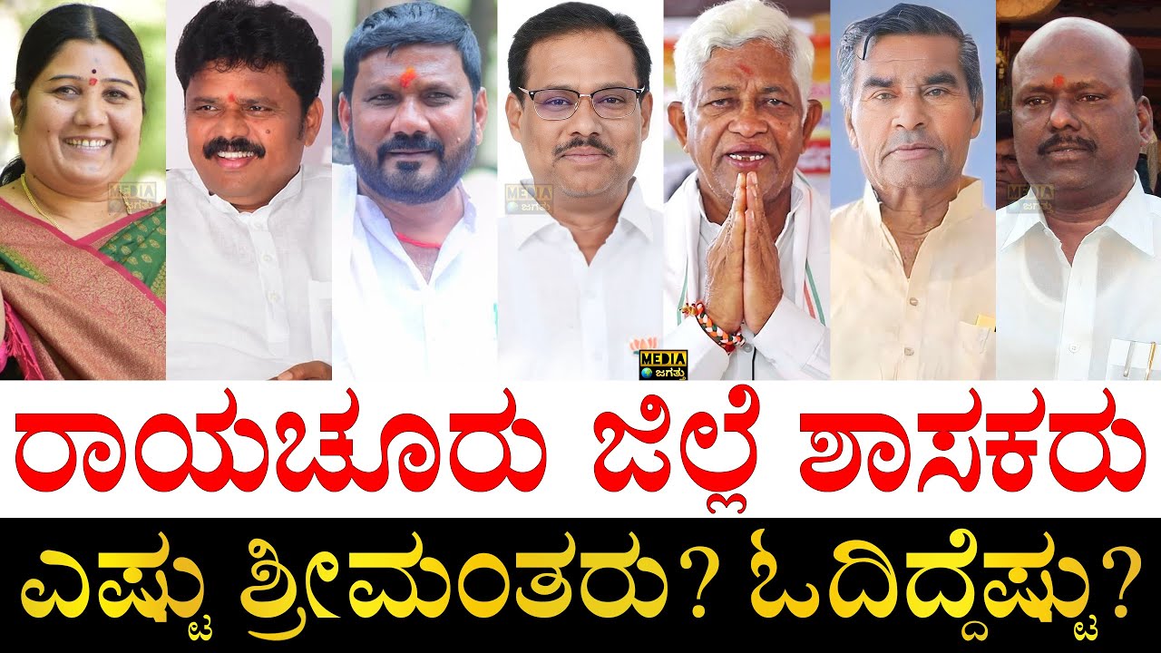 ಹೆಚ್ಚು ಅಂತರದಿಂದ ಗೆದ್ದಿದ್ಯಾರು?| MLAs of Raichur District Karnataka | Assets, Education,Winning Margin