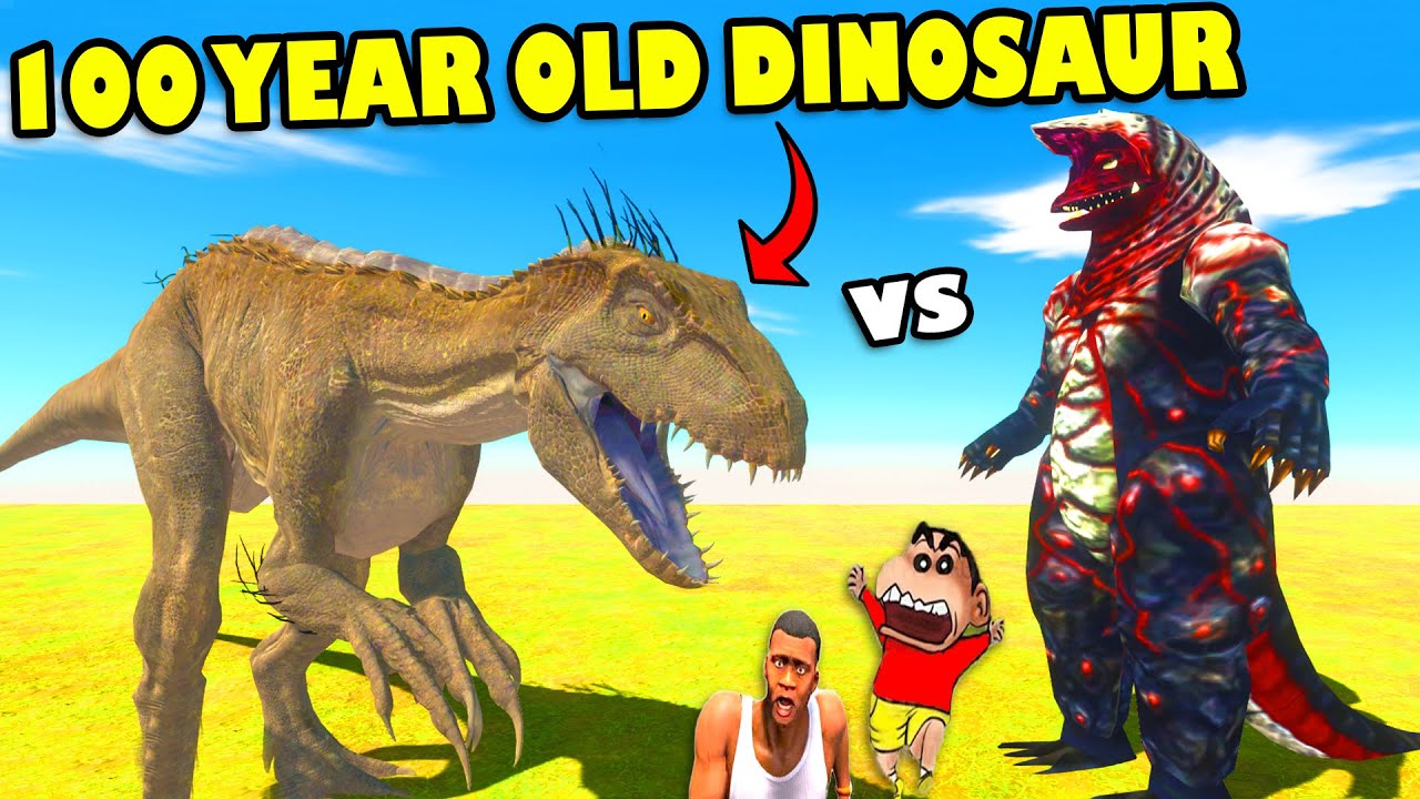 100 YEARS OLD DINOSAUR vs SHINCHAN MONSTER UNIT and CHOP TEAM in ANIMAL REVOLT BATTLE SIMULATOR