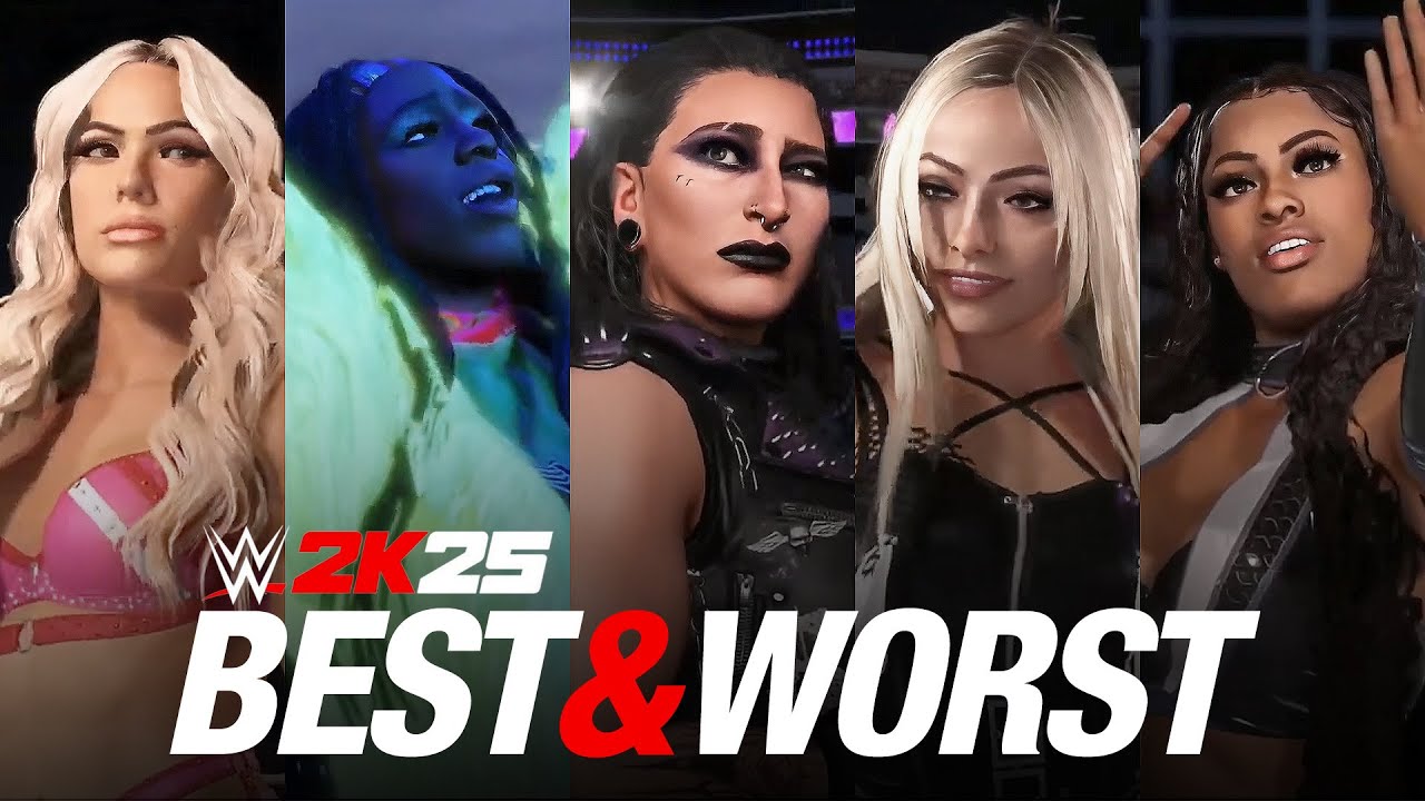 WWE 2K25: Best & Worst Women's Character Models & Women's Ratings Overview