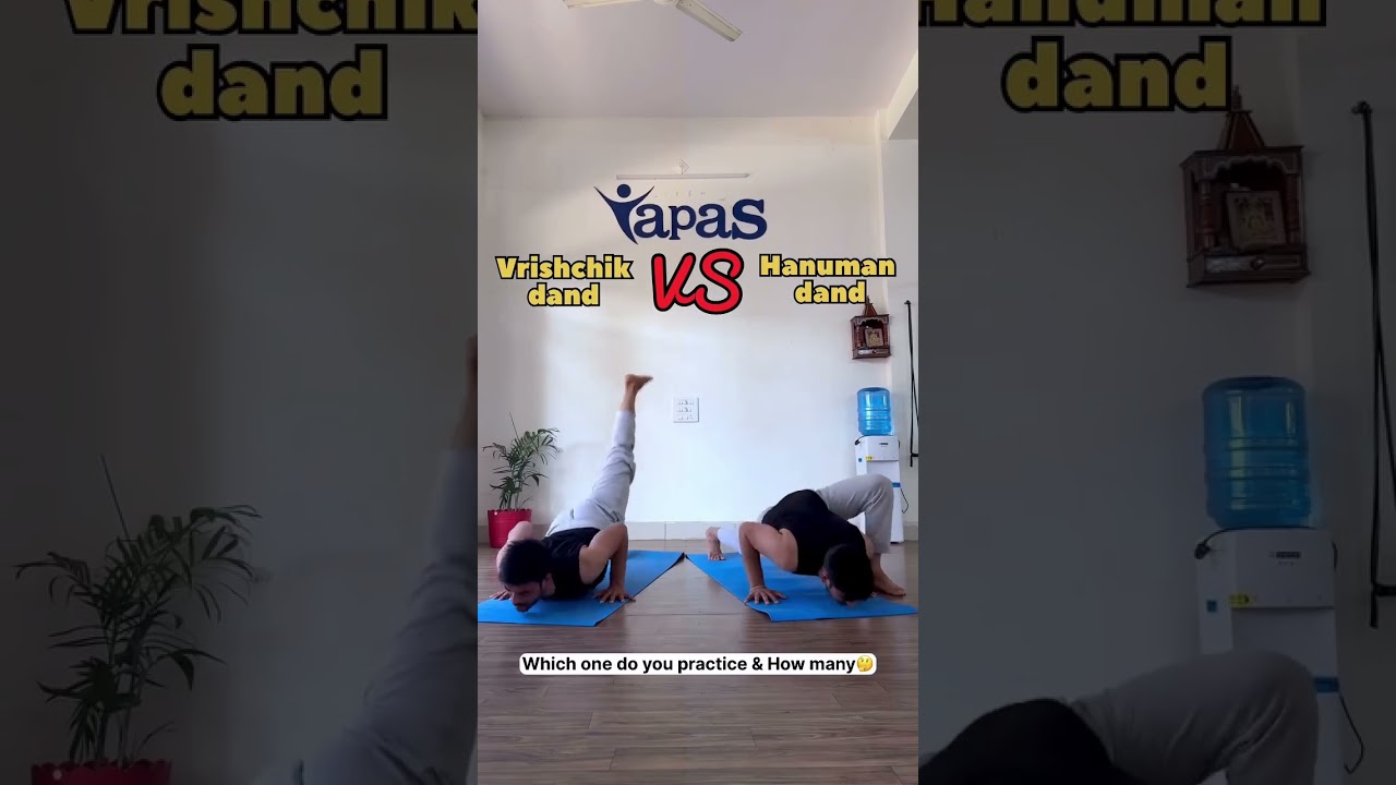 Traditional strength vs flexibility power 🐍🦍🔥 Vrishchik Dand🔥 Hanuman DandBoth are ancient, powerful