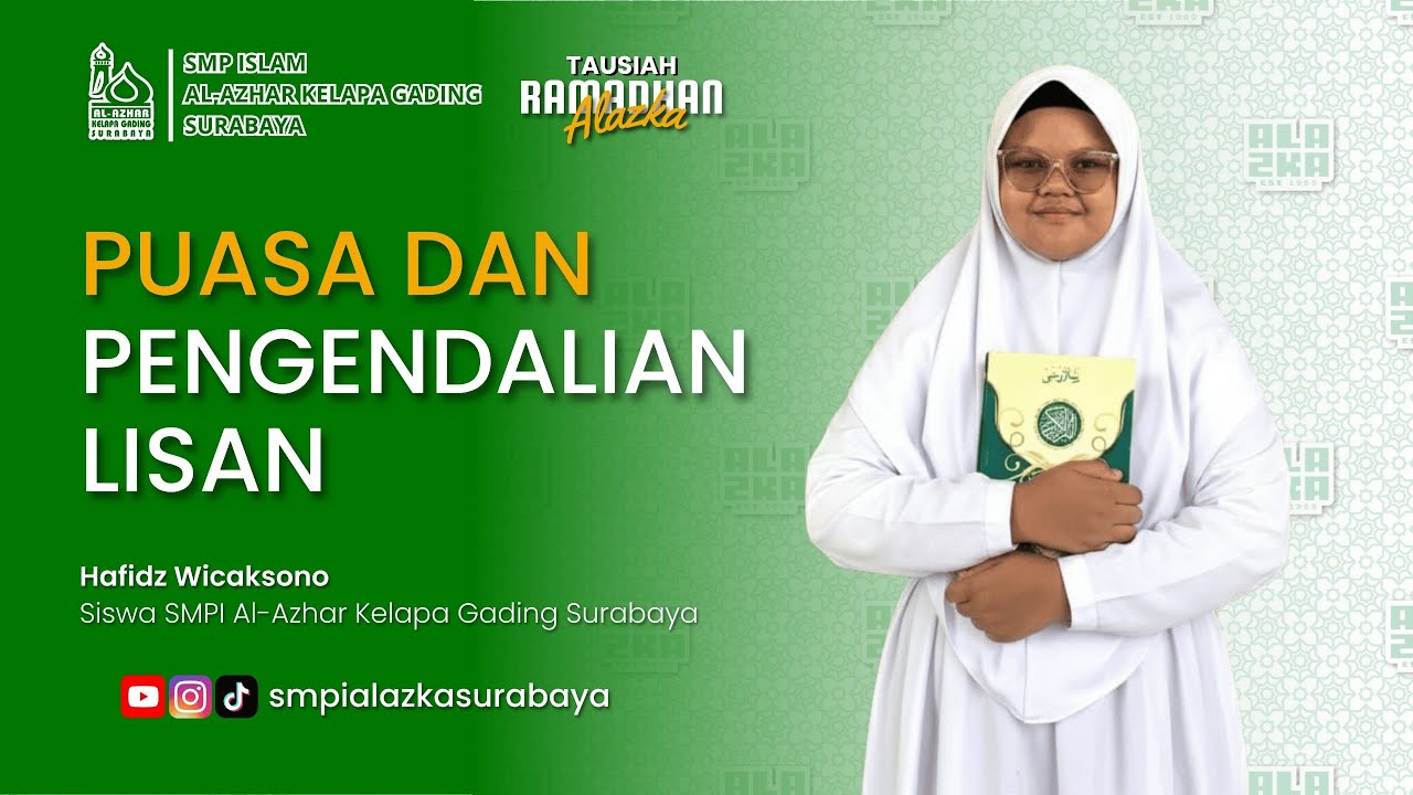 Tausiah Eps 8 | puasa dan disiplin waktu | Nadia Safa Nor Ilmi Kelas- 8B | SMPI Alazka