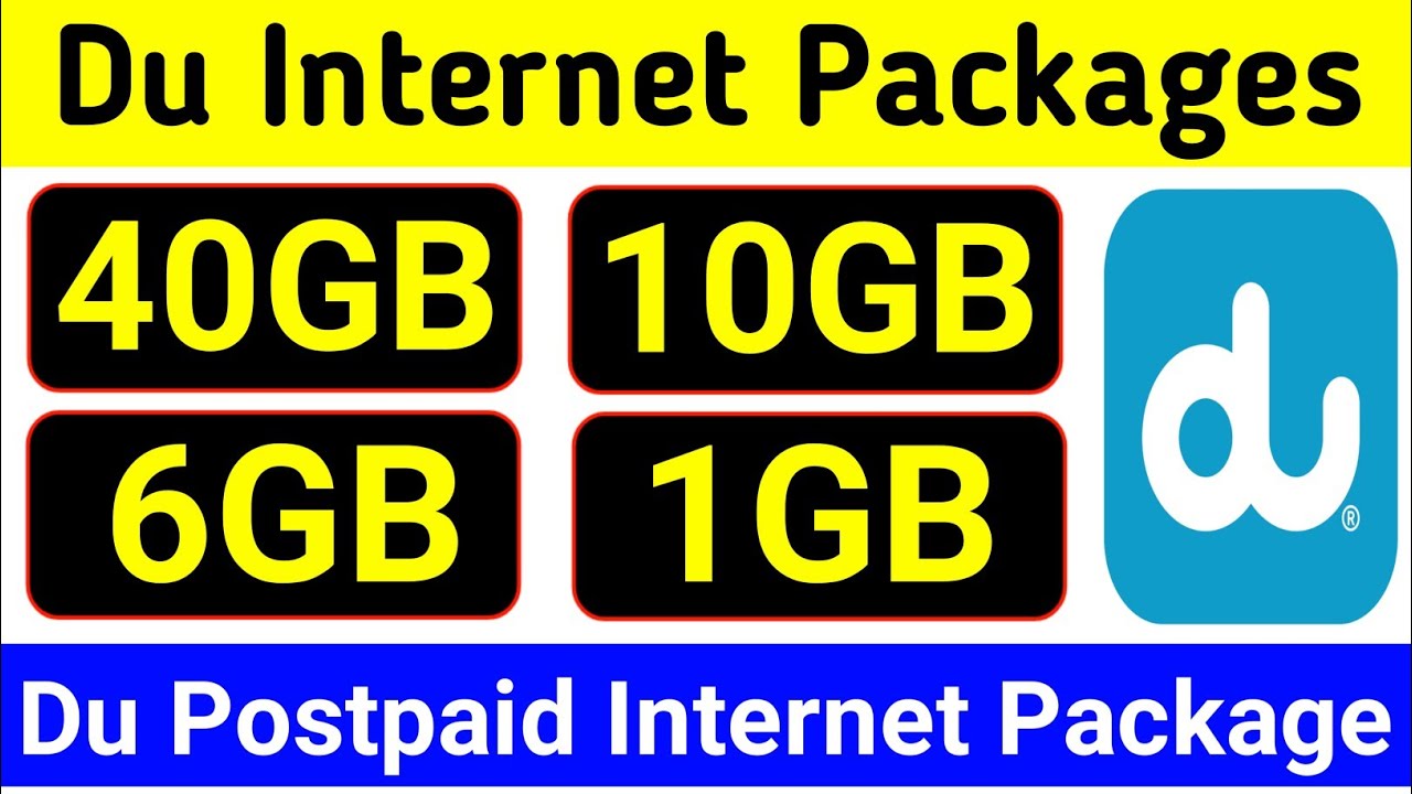 Du internet Packages | Du Data package | Du Postpaid Plans | Du Data Plans|Du home internet packages