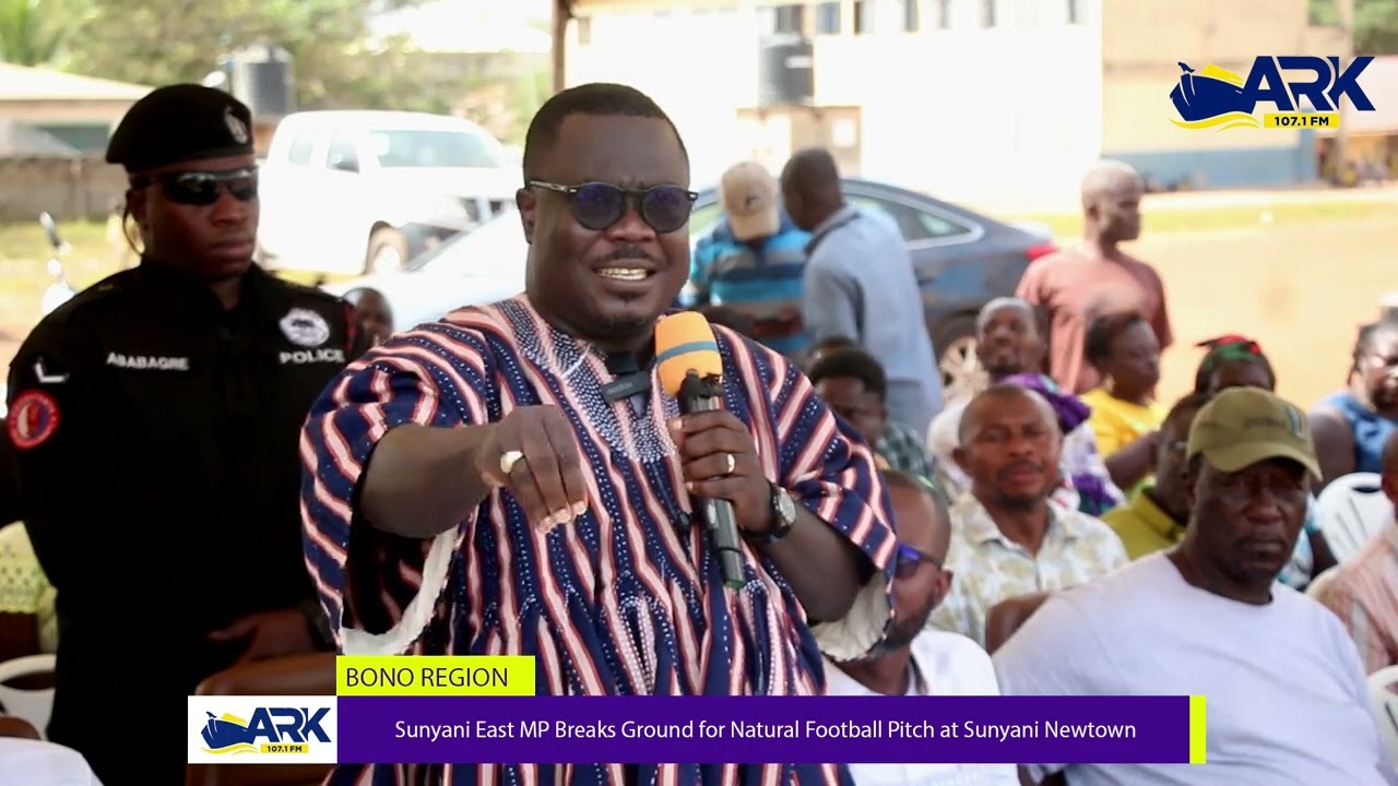 Sunyani East MP Breaks Ground for Natural Football Pitch at Sunyani Newtown.
