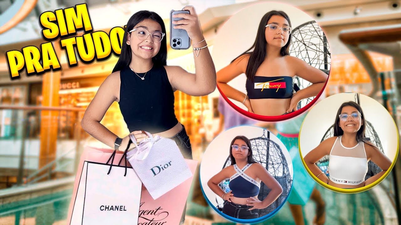 MINHA M&Atilde;E DISSE SIM PARA TUDO NO SHOPPING - MOSTRANDO MINHAS COMPRAS