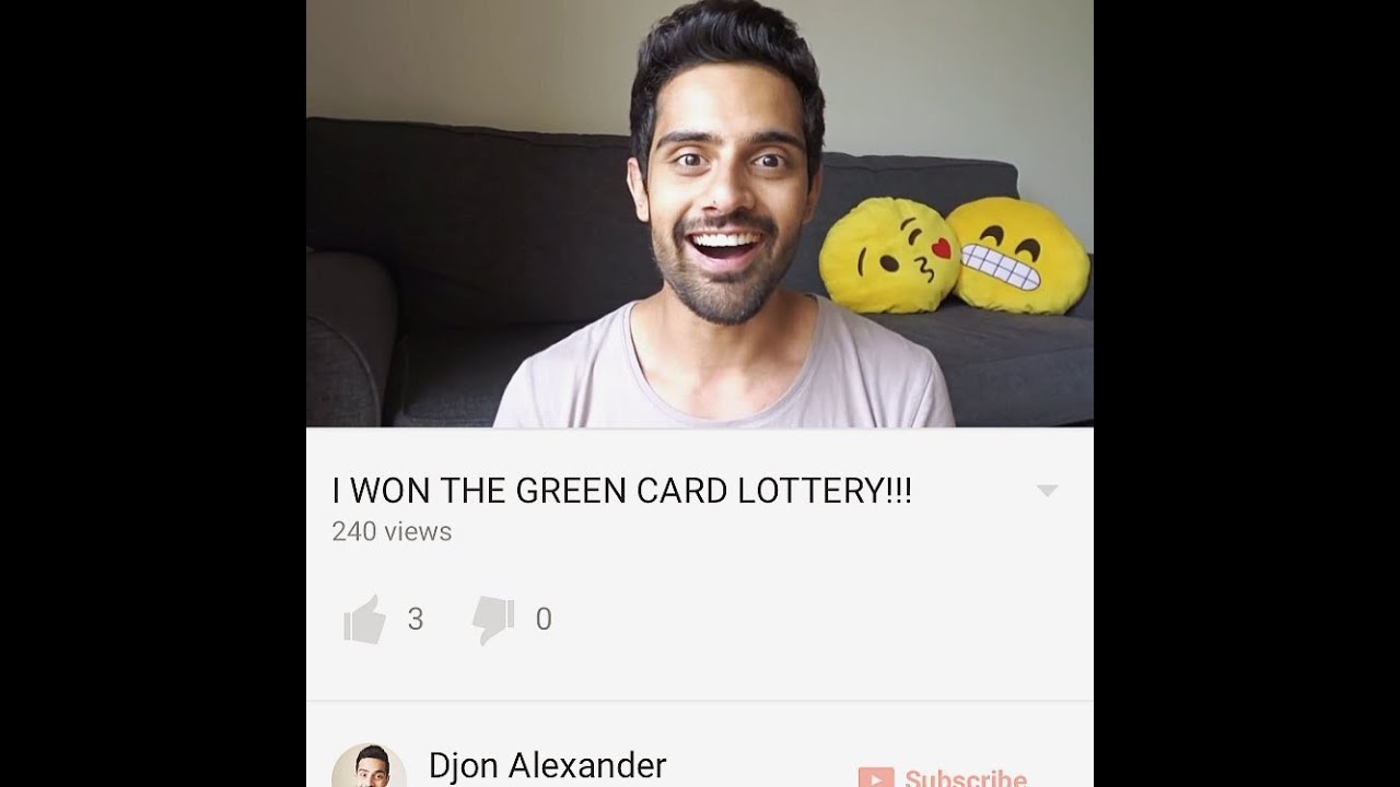 I WON THE GREEN CARD LOTTERY!!!