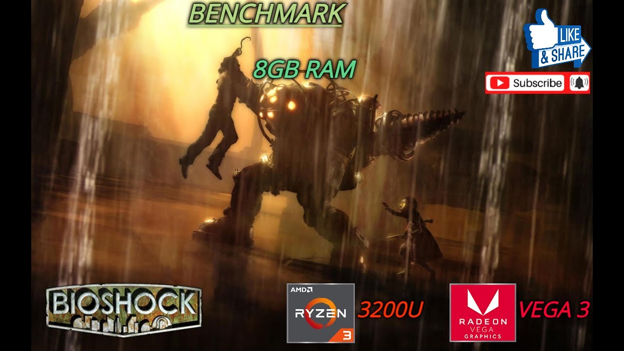 Bioshock Gameplay - AMD Ryzen 3 3200U, 8GB RAM, Vega 3!