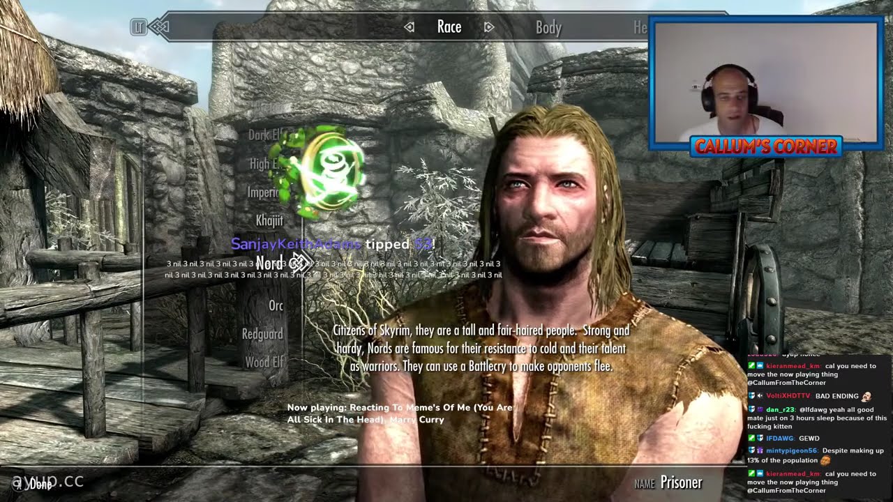 Skyrim Starring Sir Callum Of Confused - Callum Corner Stream Highlights - 2nd September 2023