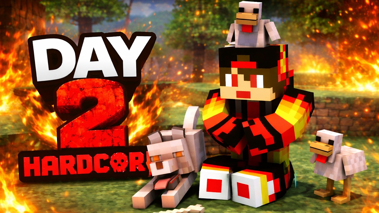 Surviving 100 Days in Minecraft Hardcore (LIVE) Day #2