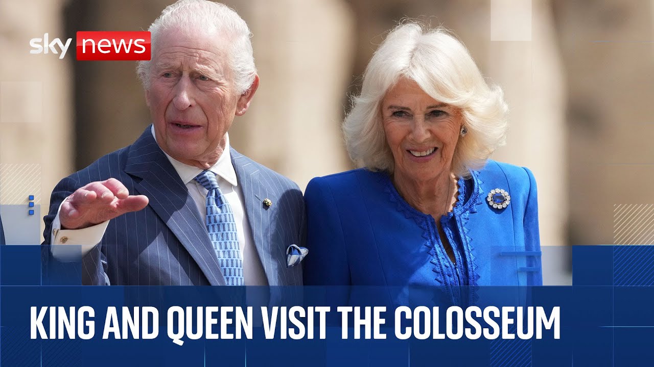 King and Queen visit the Colosseum in Rome