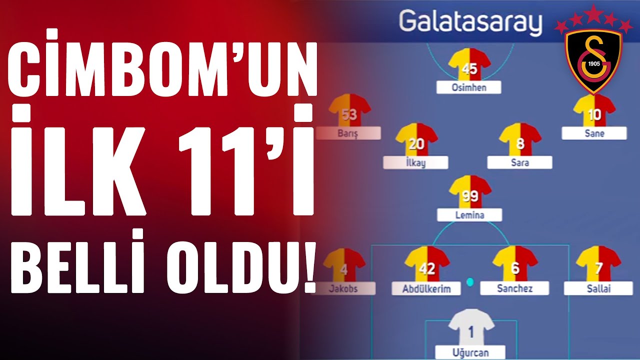 Galatasaray'ın Manchester City Karşısında İlk 11'i Belli Oldu!
