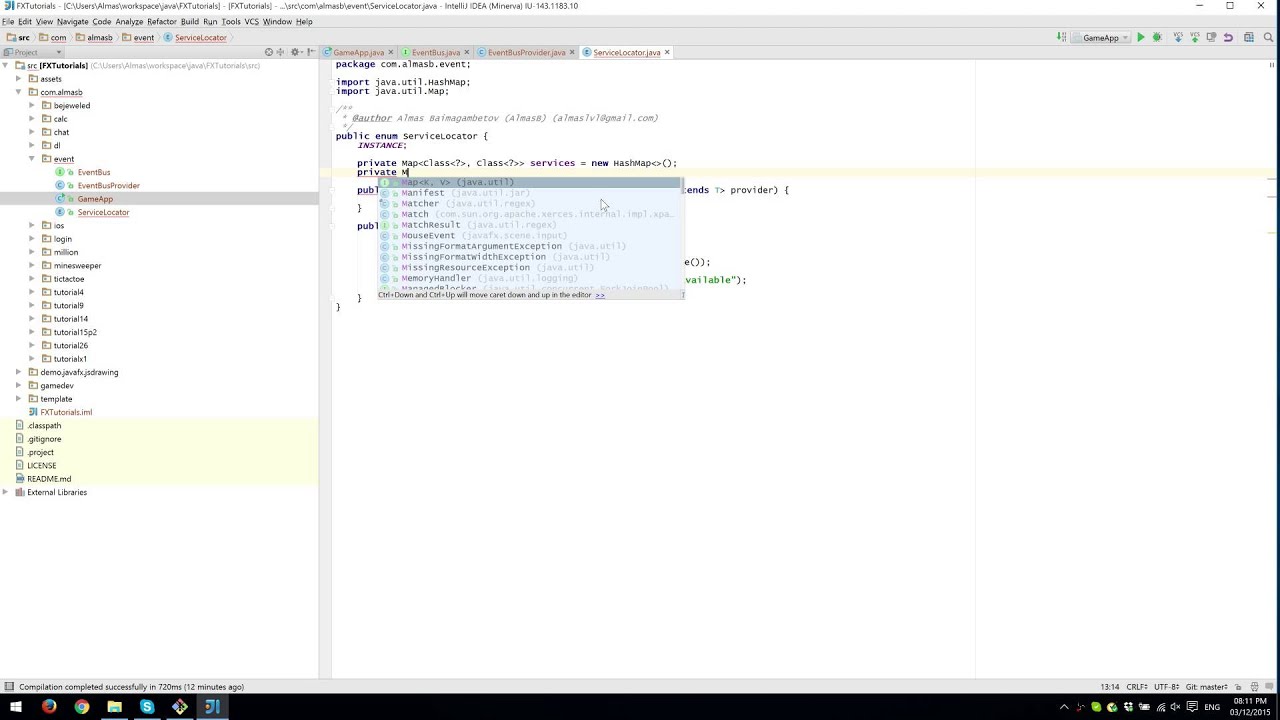 JavaFX Game Development: Event Bus