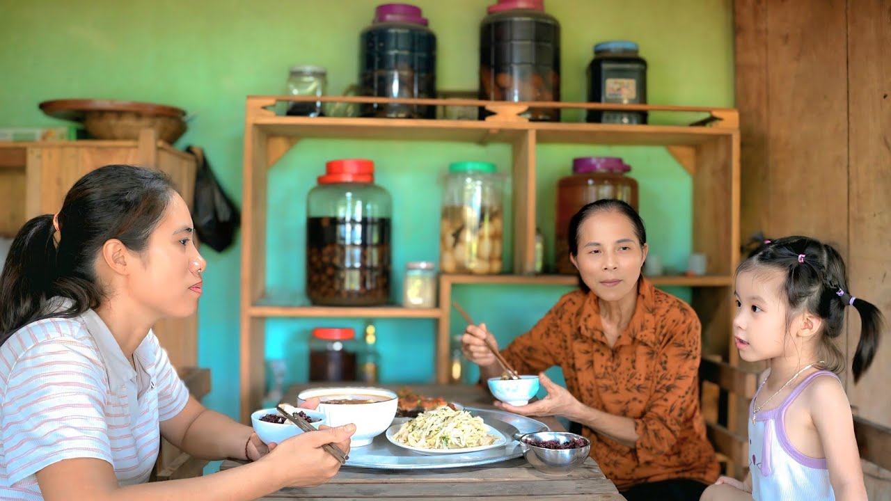 Happiness is coming home to family and a meal waiting for you.