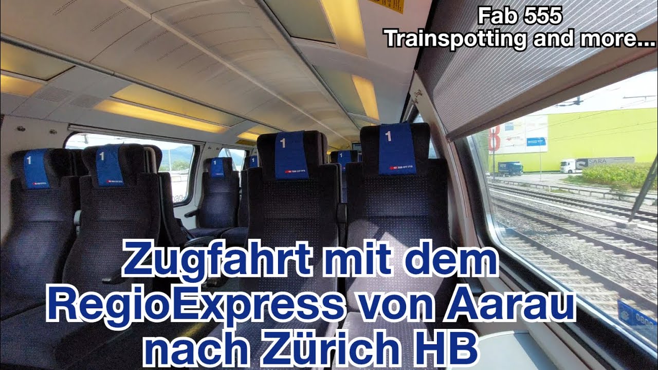 Zugfahrt mit dem RegioExpress von Aarau nach Z&uuml;rich HB | 1.Klasse | RABe 511 RegioDosto Kiss