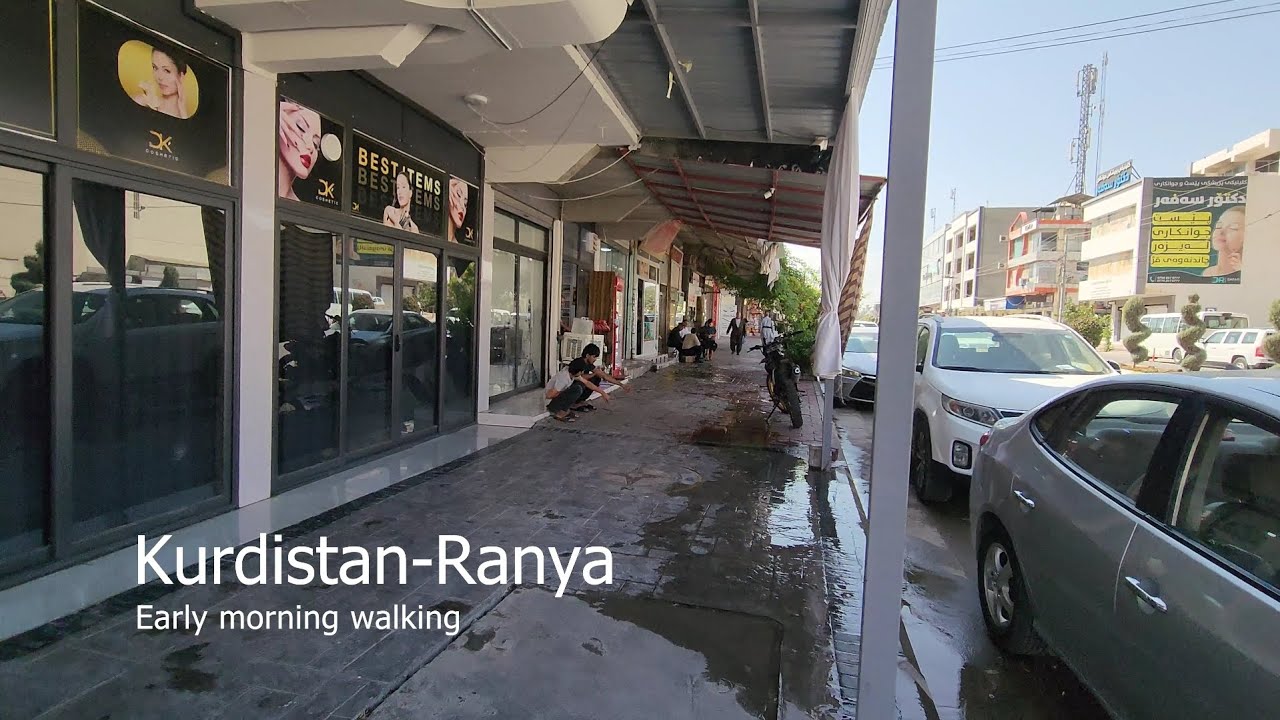 Rania city walking tour Kurdistan 4k 60 FPS