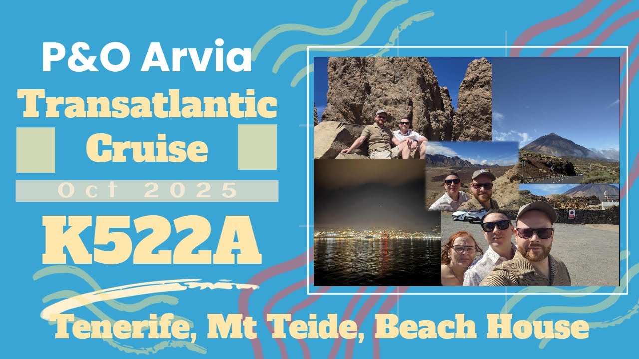 Tenerife Turmoil! | Cold Coffee | Volcano Views & Balcony Door Chaos | P&O Arvia 2025 Vlog