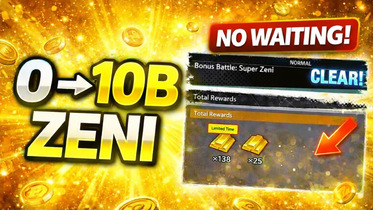 FASTEST Way to Go from 0 to 10 BILLION ZENI in Dragon Ball Legends (No Waiting!)