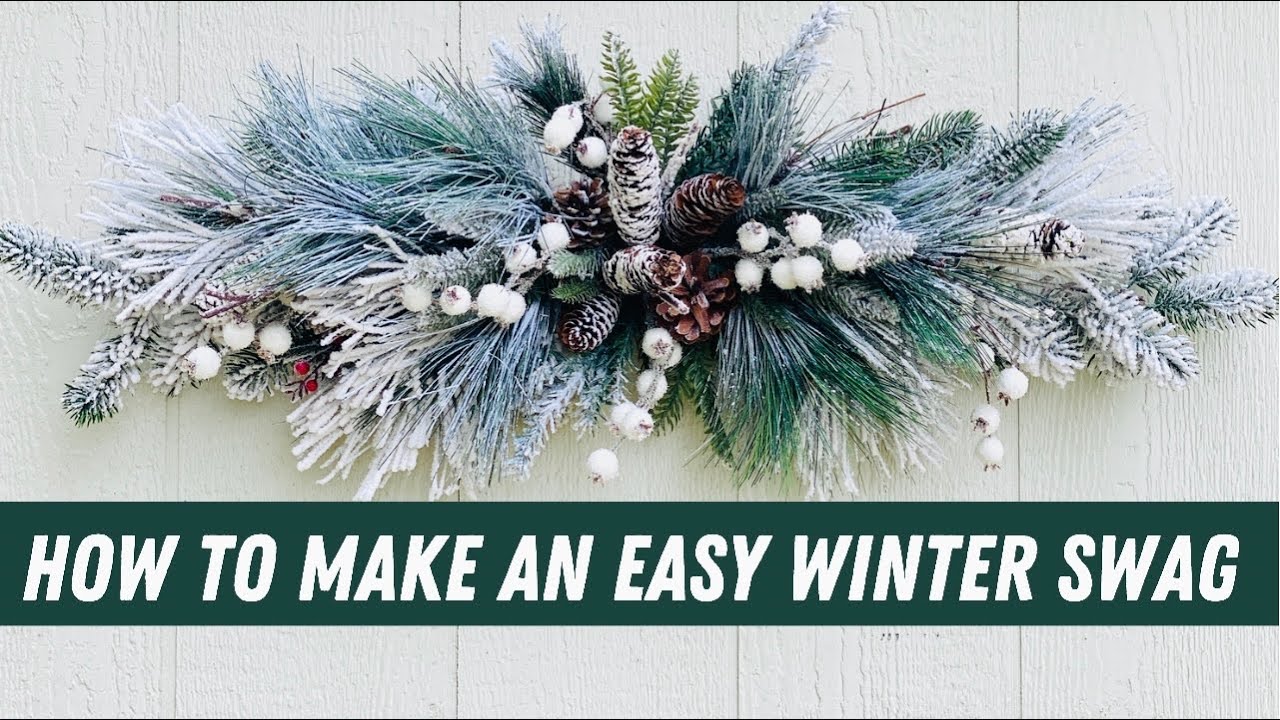How to make a simple winter swag for Christmas.
