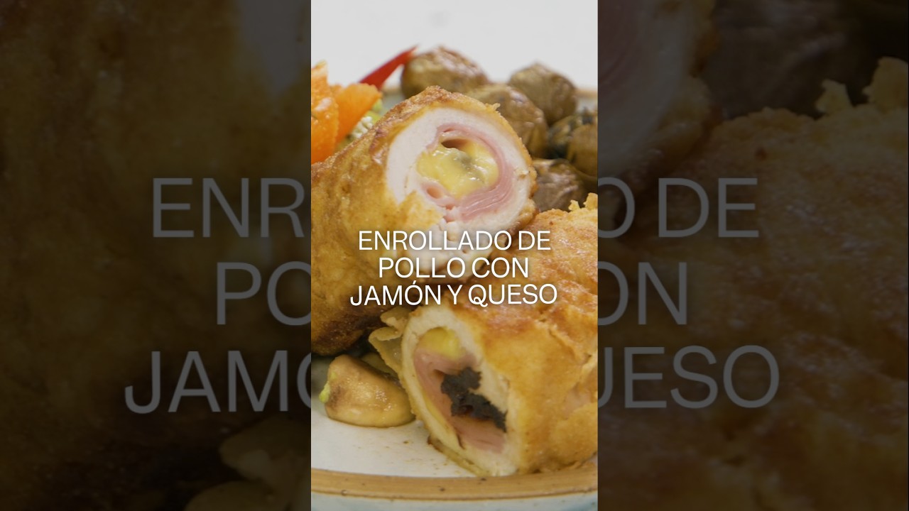 &iexcl;ENROLLADO DE POLLO 🍗 CON JAM&Oacute;N Y QUESO 🧀! RECETA PR&Aacute;CTICA y BUENAZA para preparar, en poco tiempo.