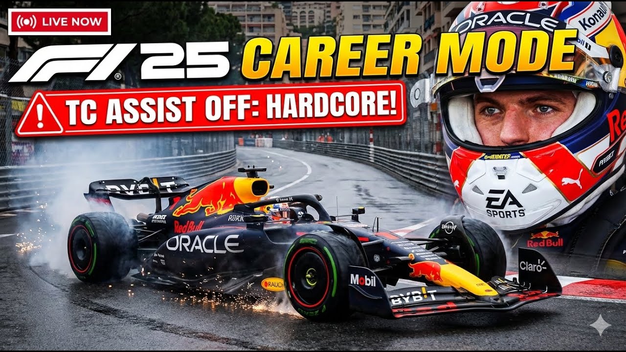 TC OFF Hungaroring Chaos! Max Verstappen Push Limit 🚨 | F1 25 Career Mode Live