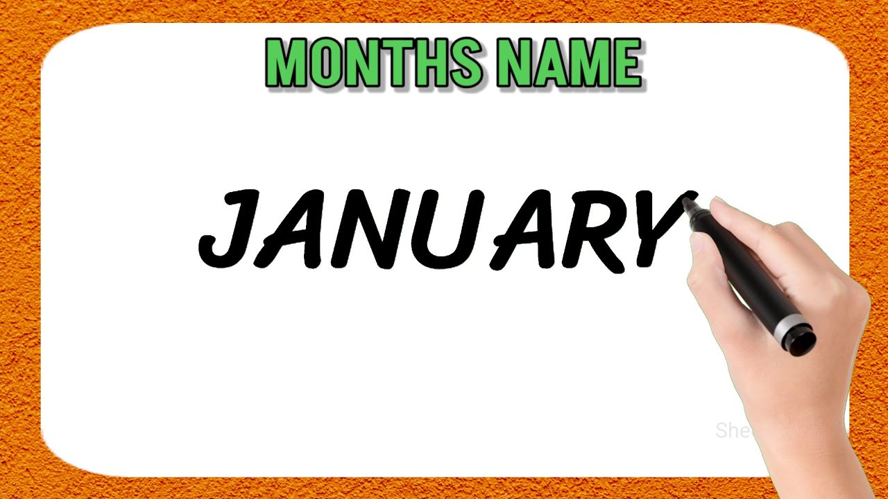Months Name in English For Nursery Rhymes | January February March Spelling Writing | Nursery Kids.