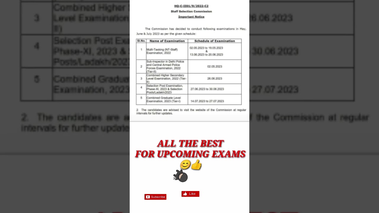 ssc 2023exam date out|ssc-cgl, chsl, cpo, mts|#sscexamdate
