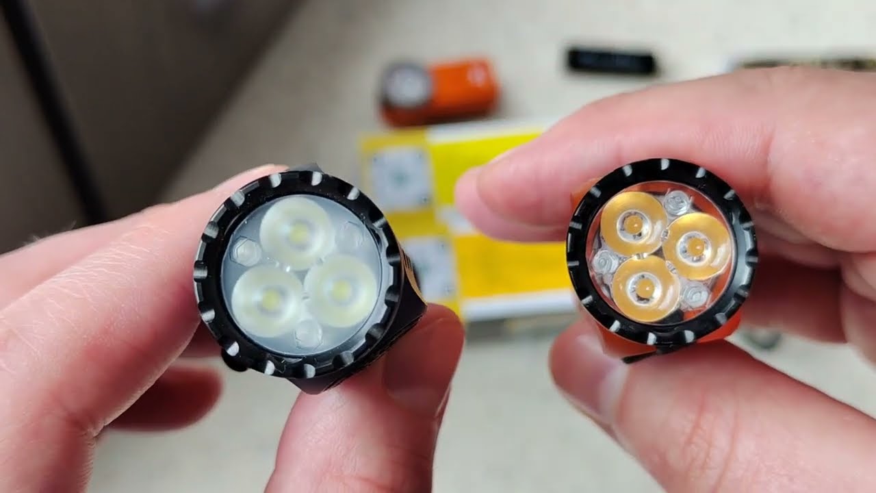 Сравнение Nichia 519A и SFT25R в Skilhunt EC150 - много света VS приятный свет