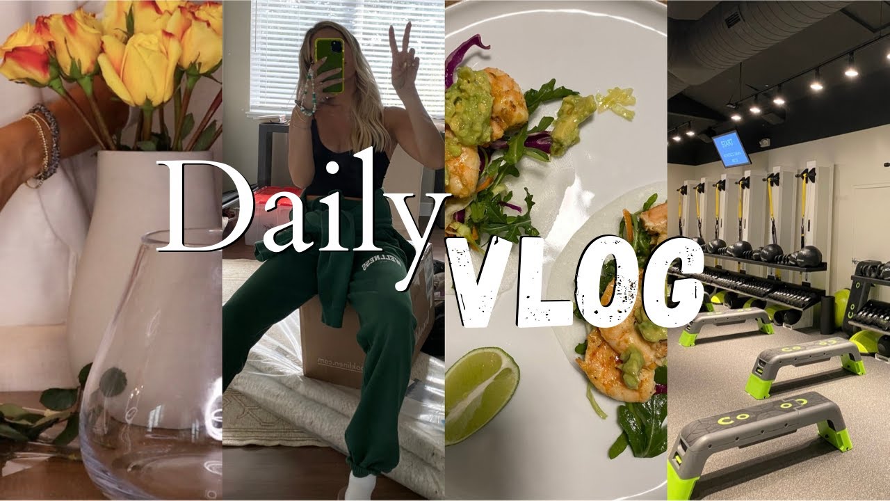 Daily Vlog: trying a new workout + Shrimp taco recipe + snow day in April
