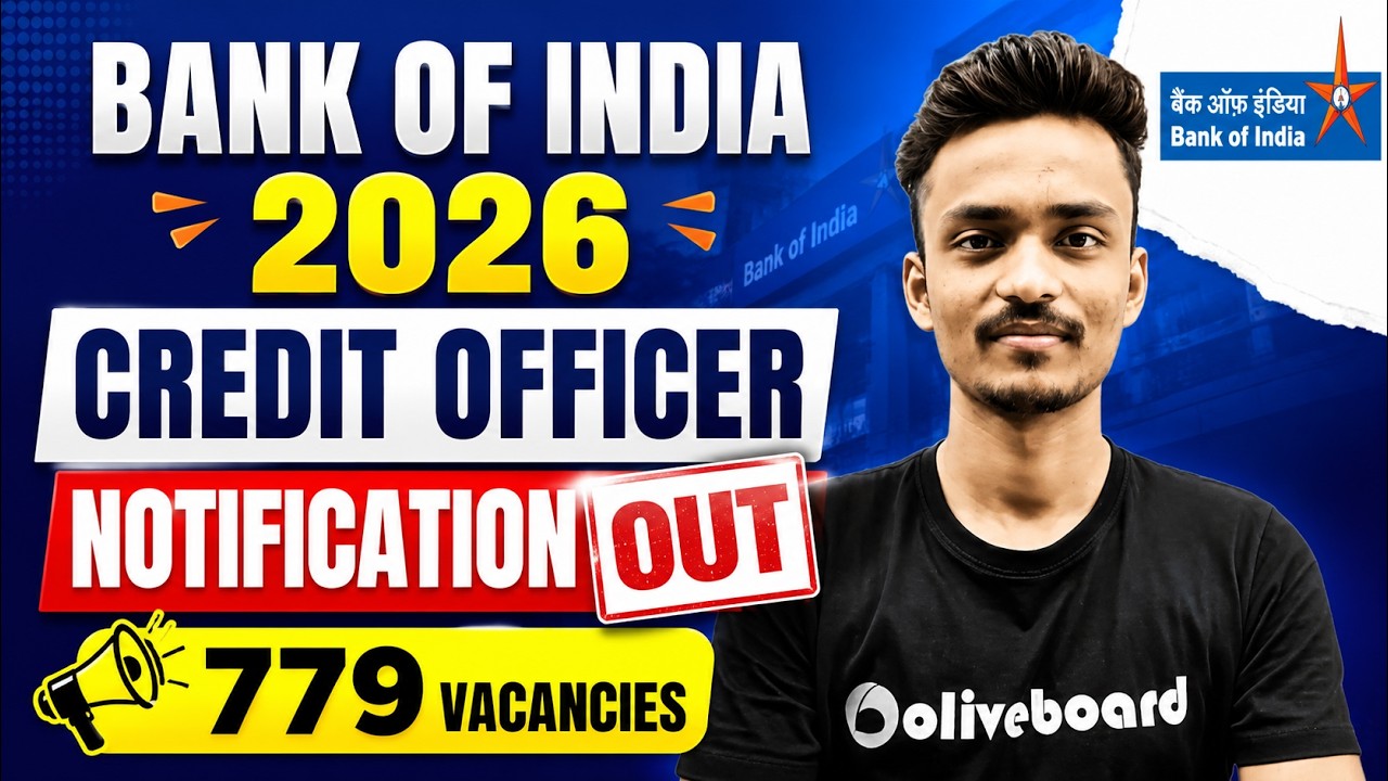 Bank of India Credit Officer Recruitment 2026 | Notification Out | 779 Vacancies | Eligibility, Sala