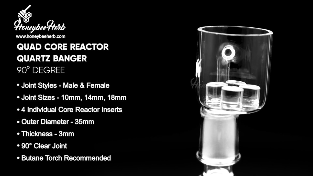 Quad Core Reactor Quartz Banger - 90&deg; Degree
