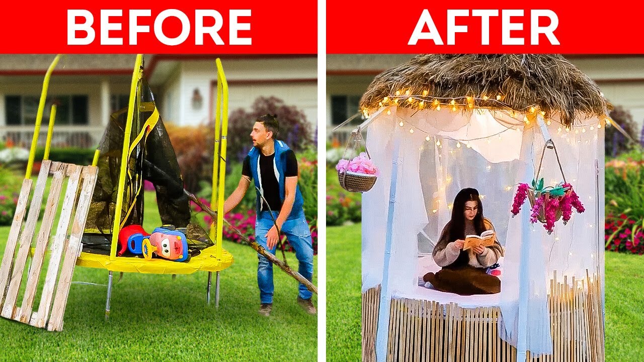 DIY Cozy Gazebo 🏘️ Simple Ways to Decorate Your Backyard