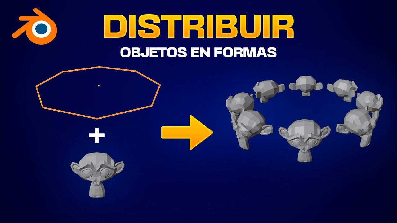 DISTRIBUIR OBJETOS en FORMAS en Blender - Geometry Nodes