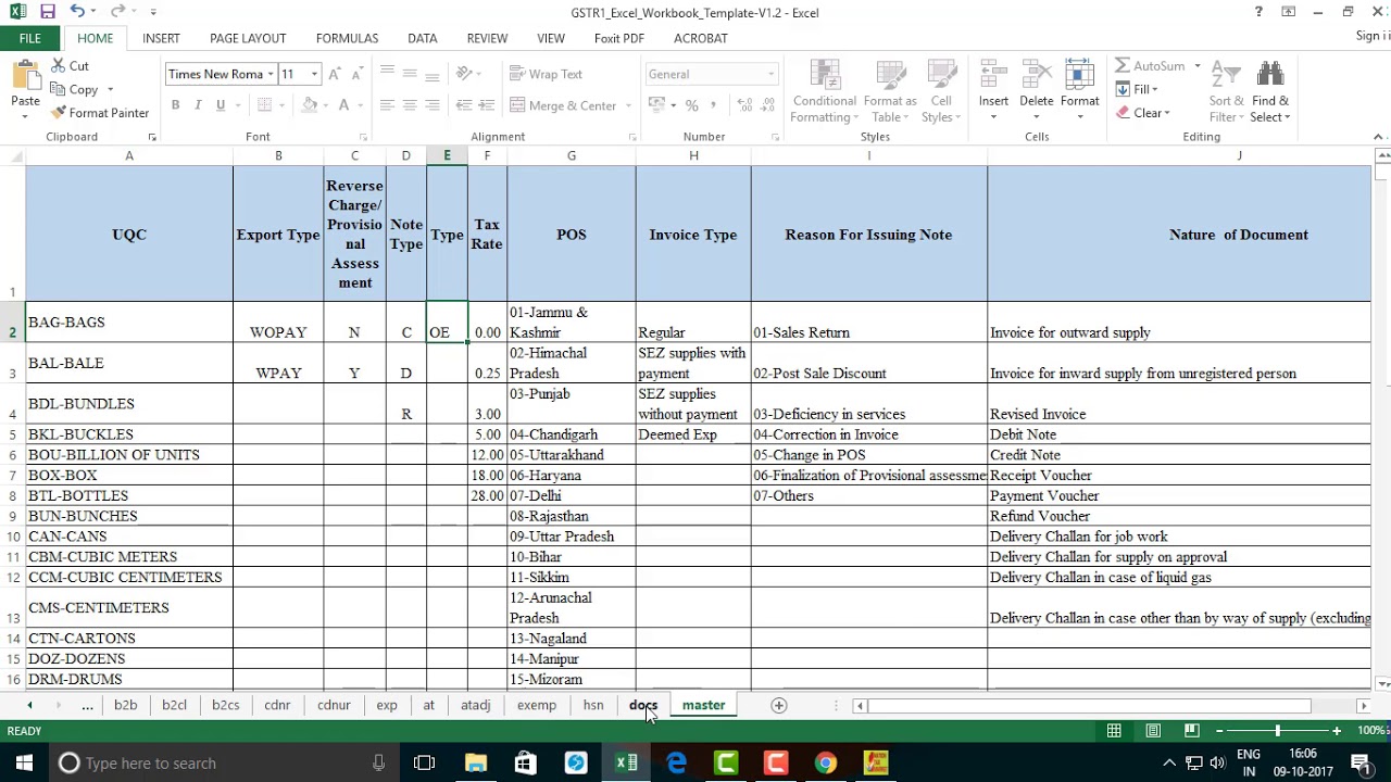 File GSTR1 using GSTN Offline Utility