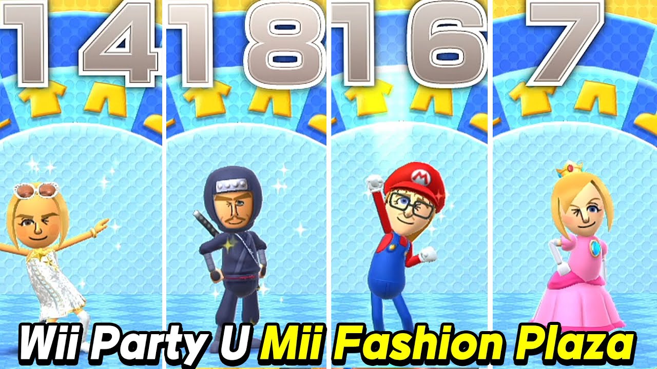 Wii Party U Mii Fashion Plaza gameplay Ian vs Merrick vs Irina vs Ilka | AlexgamingTV