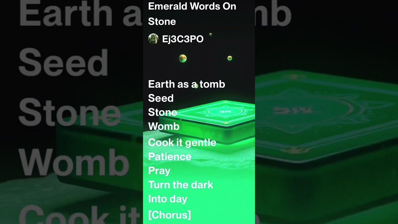 Emerald Words On Stone