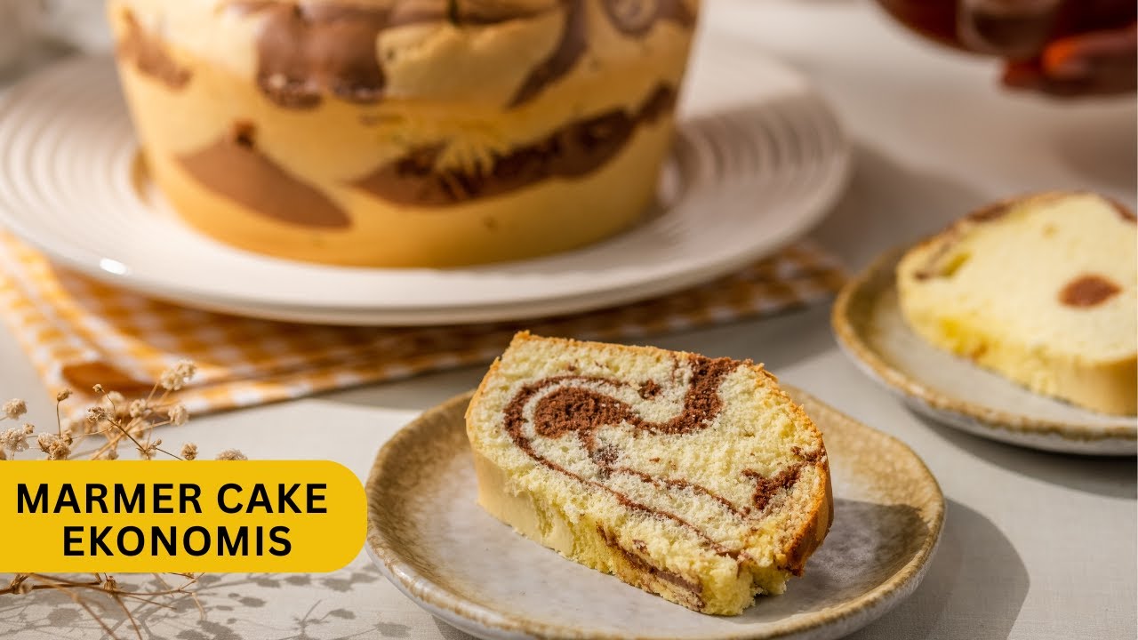 MARMER CAKE EKONOMIS METODE ALL IN ONE | CUMA 5 TELUR