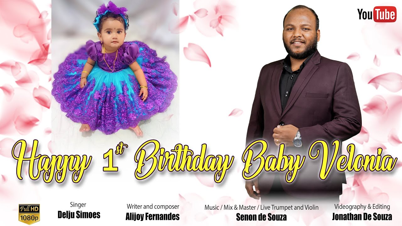 Happy 1st Birthday Baby Velonia I New Konkani Birthday Toast Song 2024 I Delju Simoes