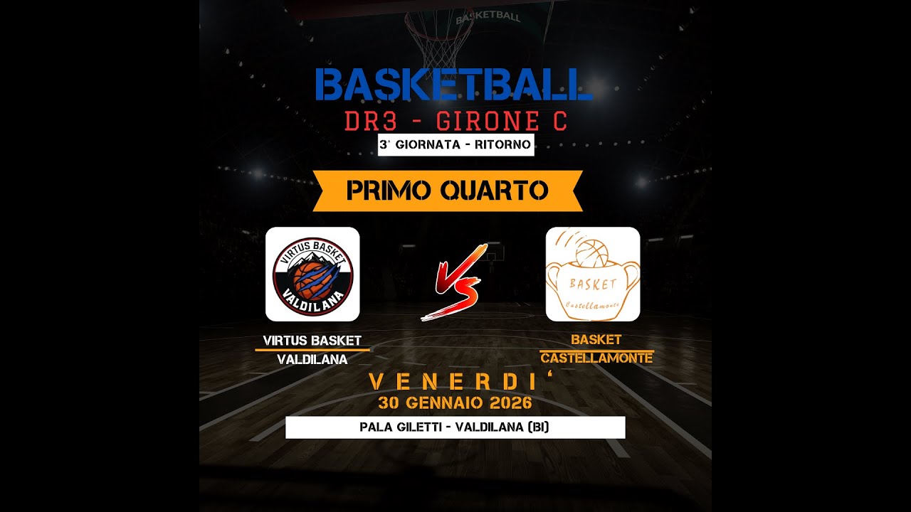 DR3 Piemonte: VIRTUS BASKET VALDILANA - BASKET CASTELLAMONTE Primo quarto 29-17