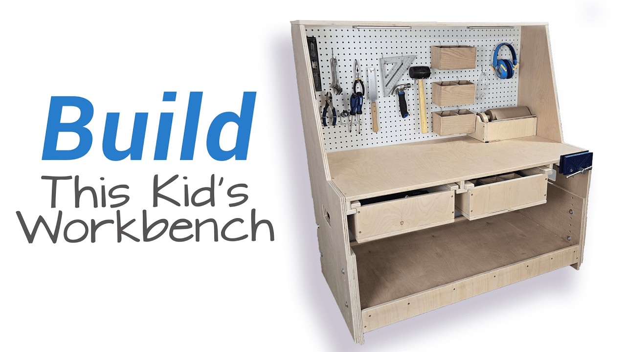 Build With Us - DIY Kids Height Adjustable Workbench