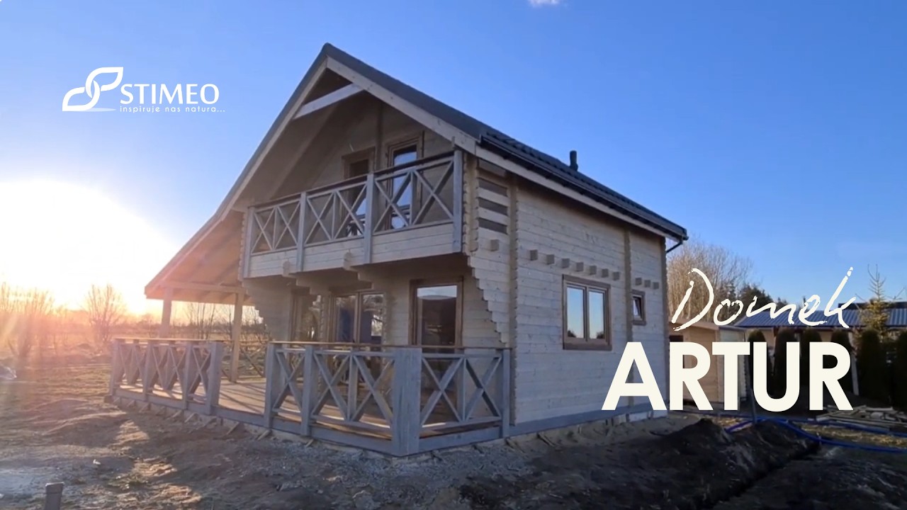 STIMEO - domek Artur z poddaszem | wersje: Artur II balik 45mm, Artur II balik 58mm, Artur ROD