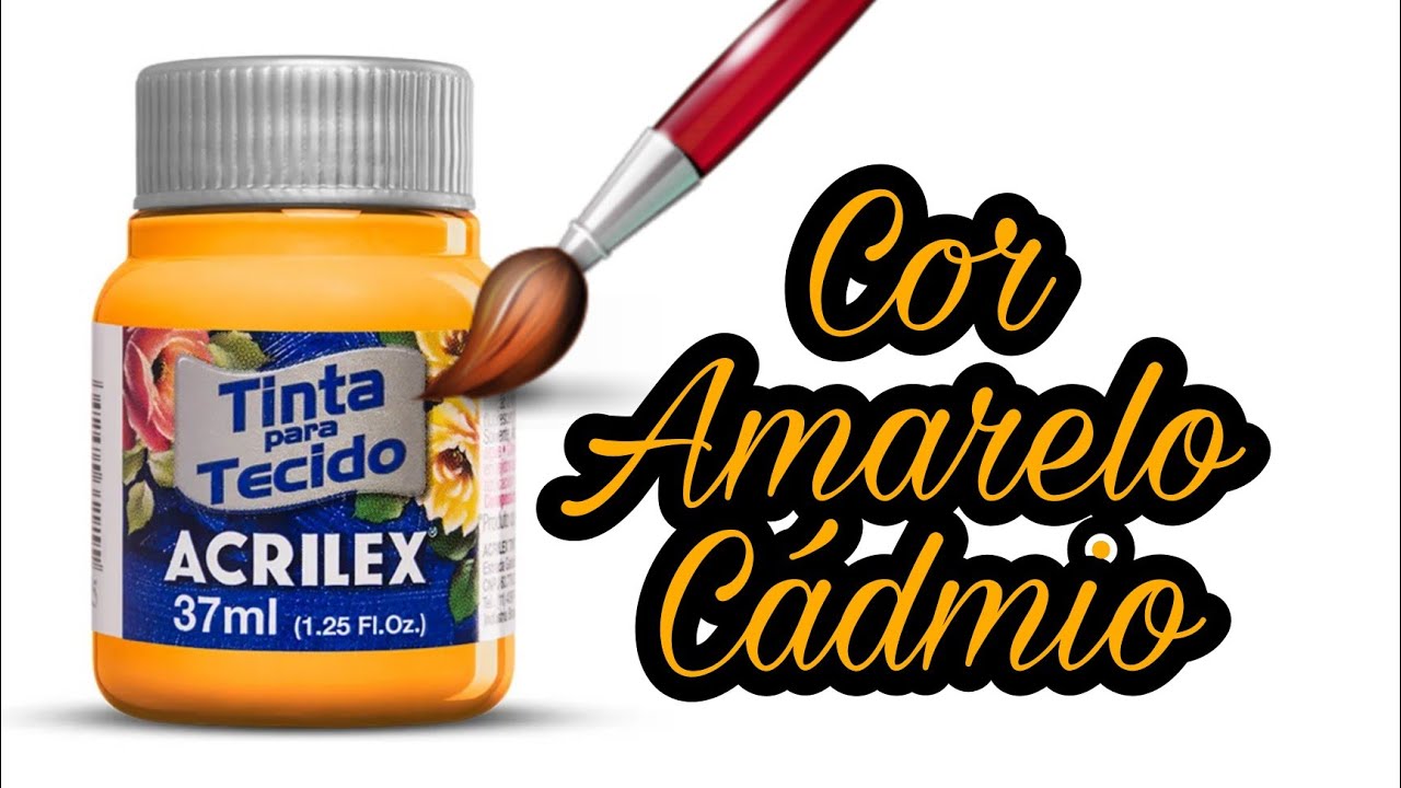 Como fazer a cor amarelo cádmio - tinta para pintar tecido acrilex
