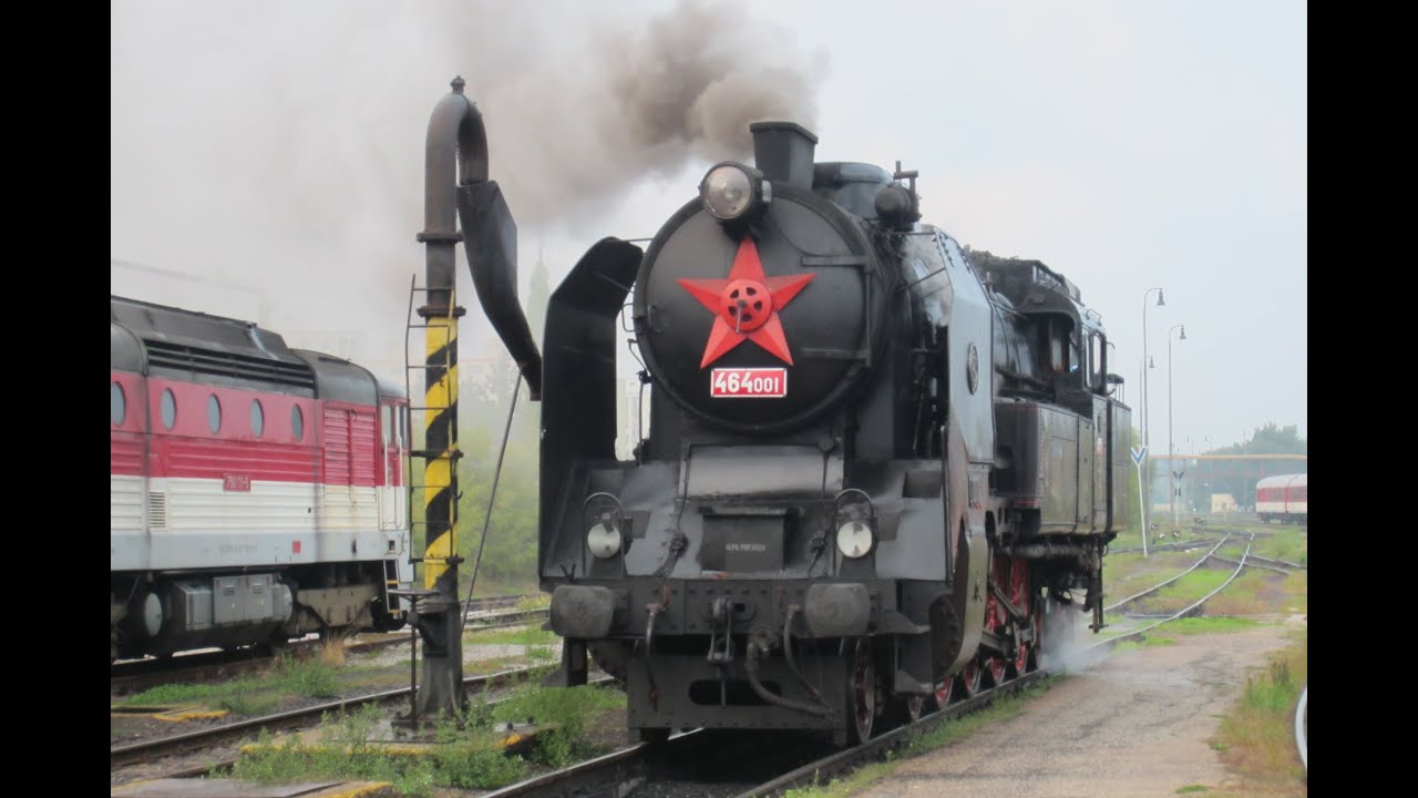 Vlaky Slovensko - Rozlúčka s Ušatou 464.001 odchod z depa 21.9.2013
