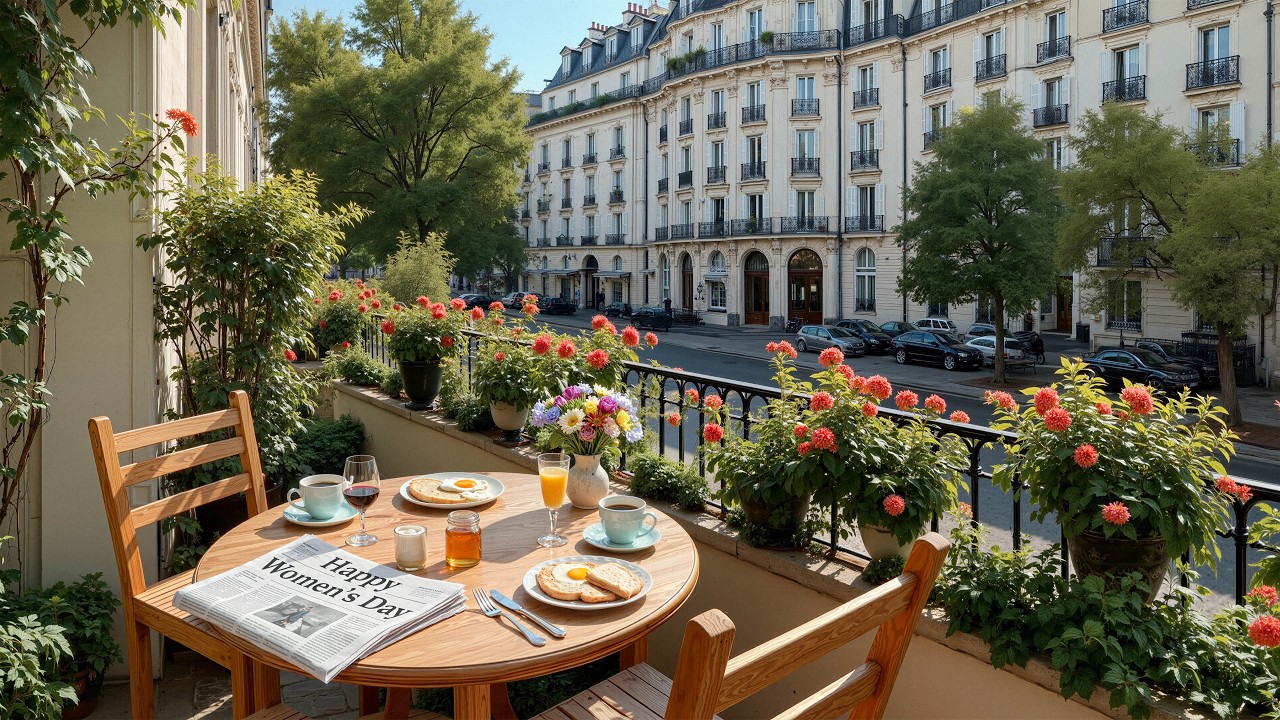 ☀️ Sunny Paris Balcony Café Jazz 🌸 | Relaxing Spring Jazz for Study, Work & Coffee Time