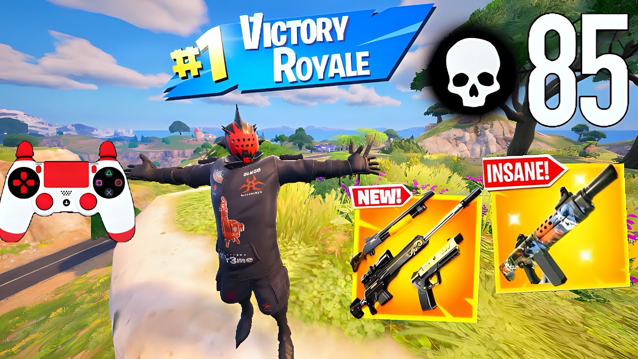 Stealth Game Knight Skin Gameplay: 85 Kill Zero Build Solo Squad Wins in Fortnite Ch. 5, Season 1