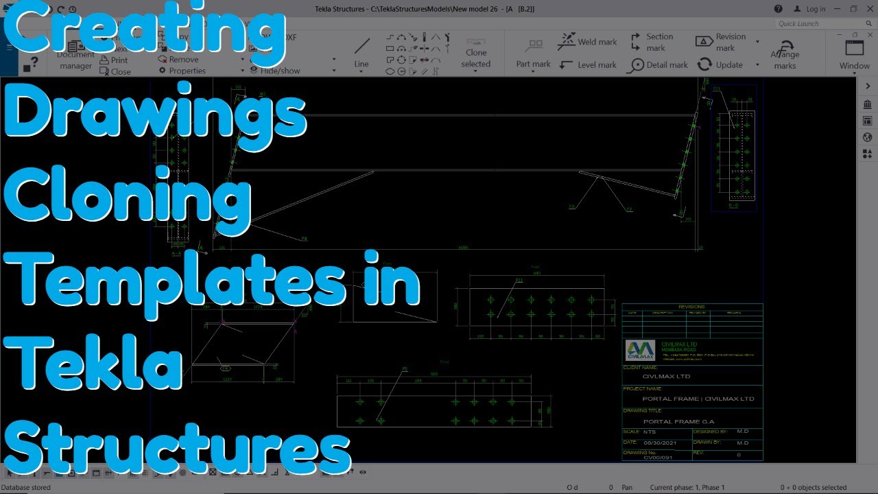 How to Create Drawings Cloning Templates in Tekla Structures