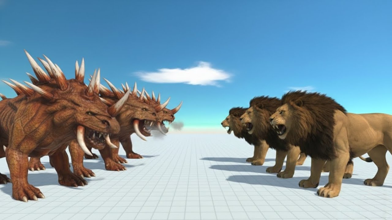 Hellhounds VS Lions 🦁 in Animal Revolt Battle Simulator ARBS