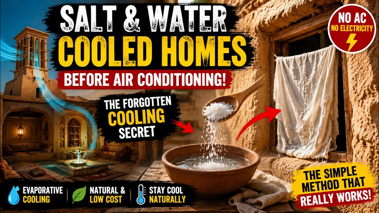 How Salt & Water Were Used to Cool Homes Before Air Conditioning | DIY Passive Cooling Explained
