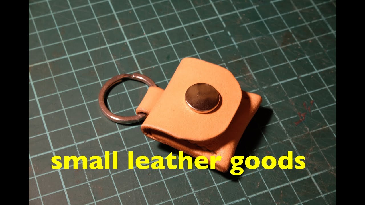 making a little leather keychain pouch leather crafting