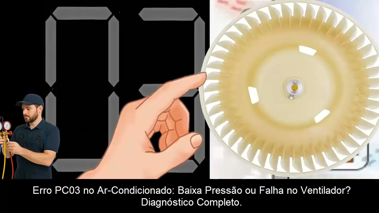 Erro PC03 no Ar-Condicionado: Baixa Pressão ou Falha no Ventilador? Diagnóstico Completo