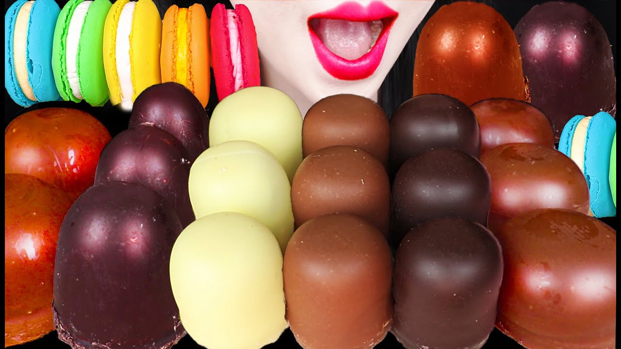 ASMR Dickmann's Marshmallow Chocolate Dessert 딕만스 마쉬멜로우 먹방 Mukbang, Eating